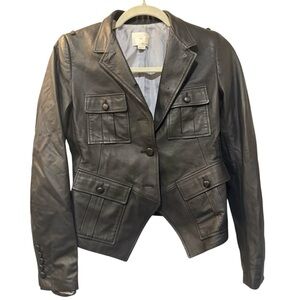 Band Of Outsiders Boy Black Leather Jacket